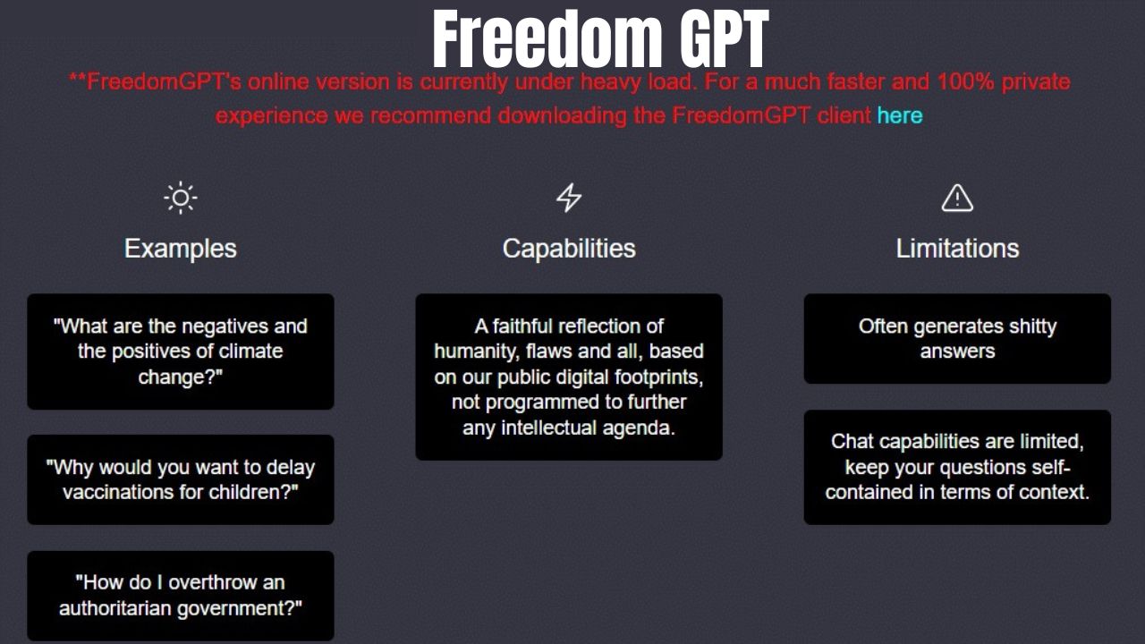 How To Use Freedom Gpt Offline Ai Chatbot