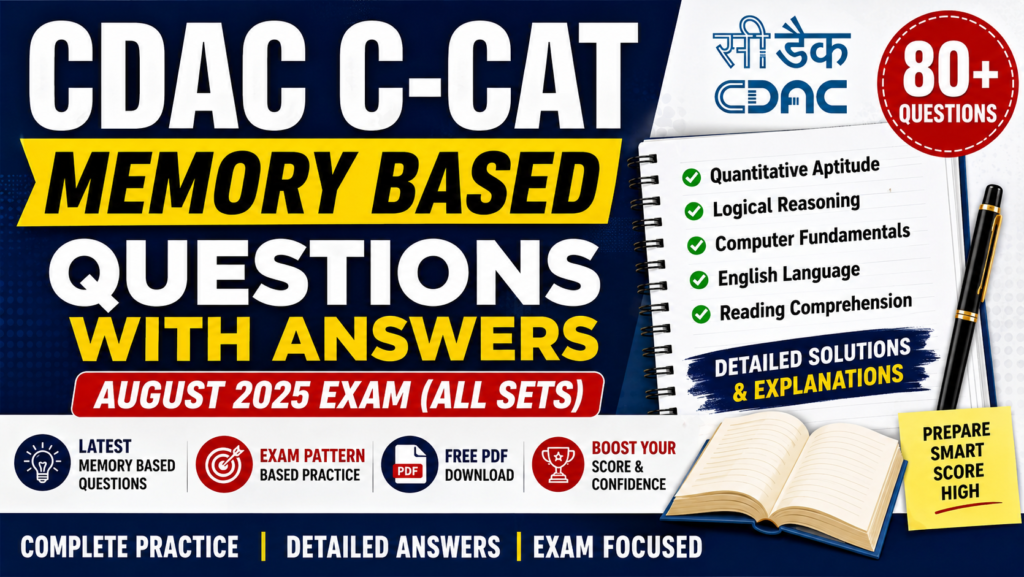 Section A CDAC CCAT August 2025 Exam